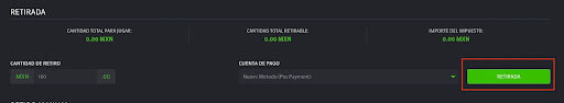Da click en Retirada